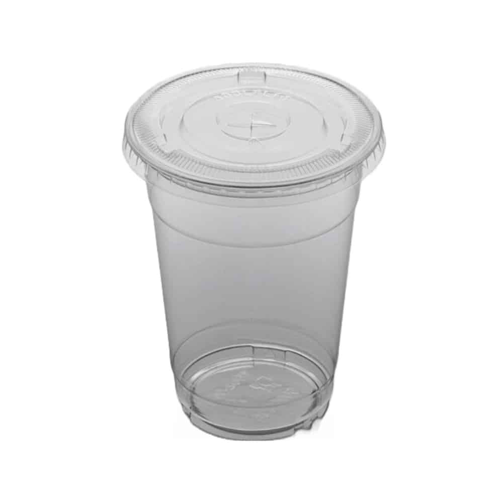 Bicchieri monouso con coperchio trasparenti 250 ml 100 pz - Ekoe ®